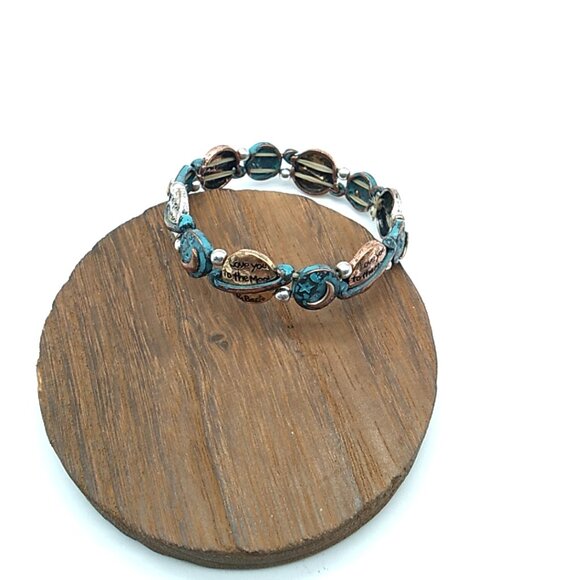 Love You To The Moon & Back Celestial Stretch Disc Bracelet - Picture 4 of 16